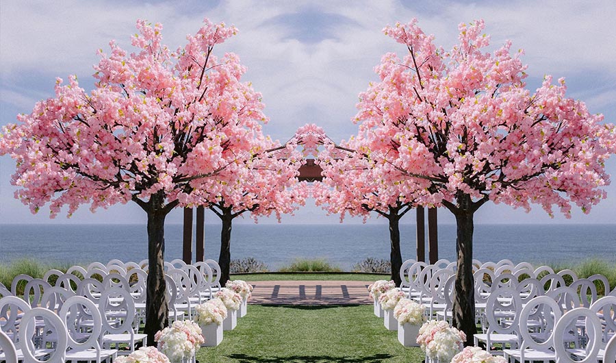 Romantic Artificial Cherry Blossom Trees