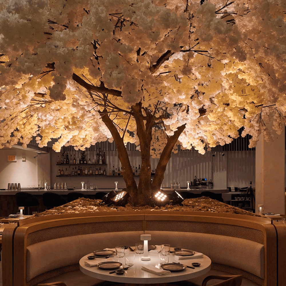 Realistic Large White Artificial Cherry Blossom Tree