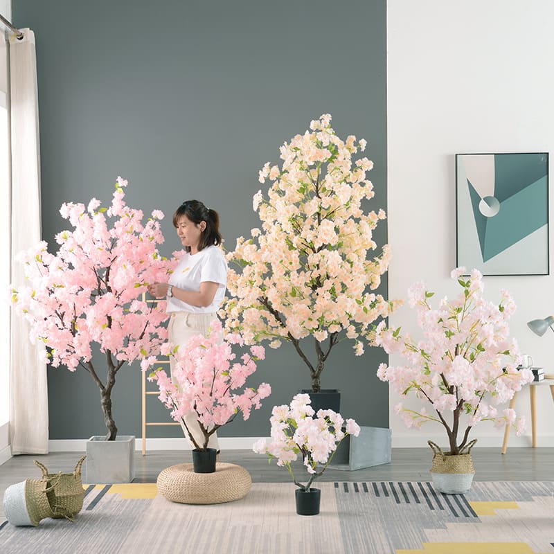 Wholesale Artificial Cherry Blossom Tree in Pot 