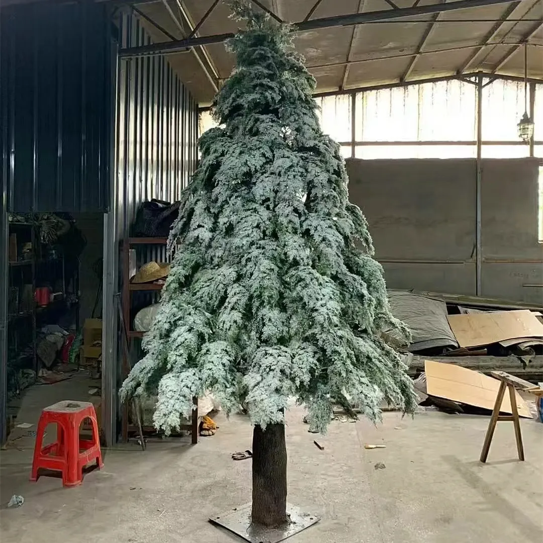 3m Artificial Snowy Pine Trees for Outdoors